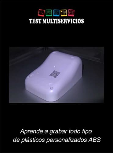Imagen de grabado láser en plástico con hipervínculo a video