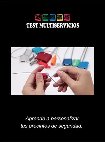 Imagen de grabado láser en precinto de seguridad con hipervínculo a video