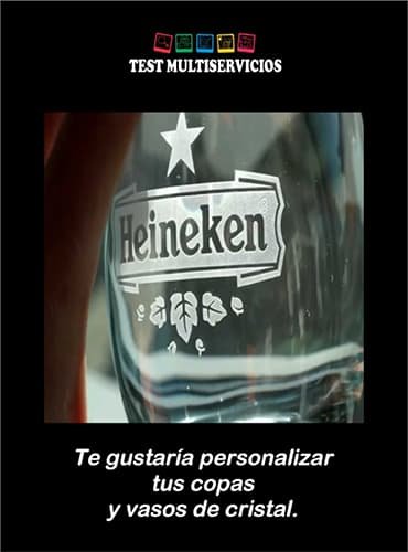 Imagen de grabado láser en copas de vidrio y vasos de cristal con hipervínculo a video